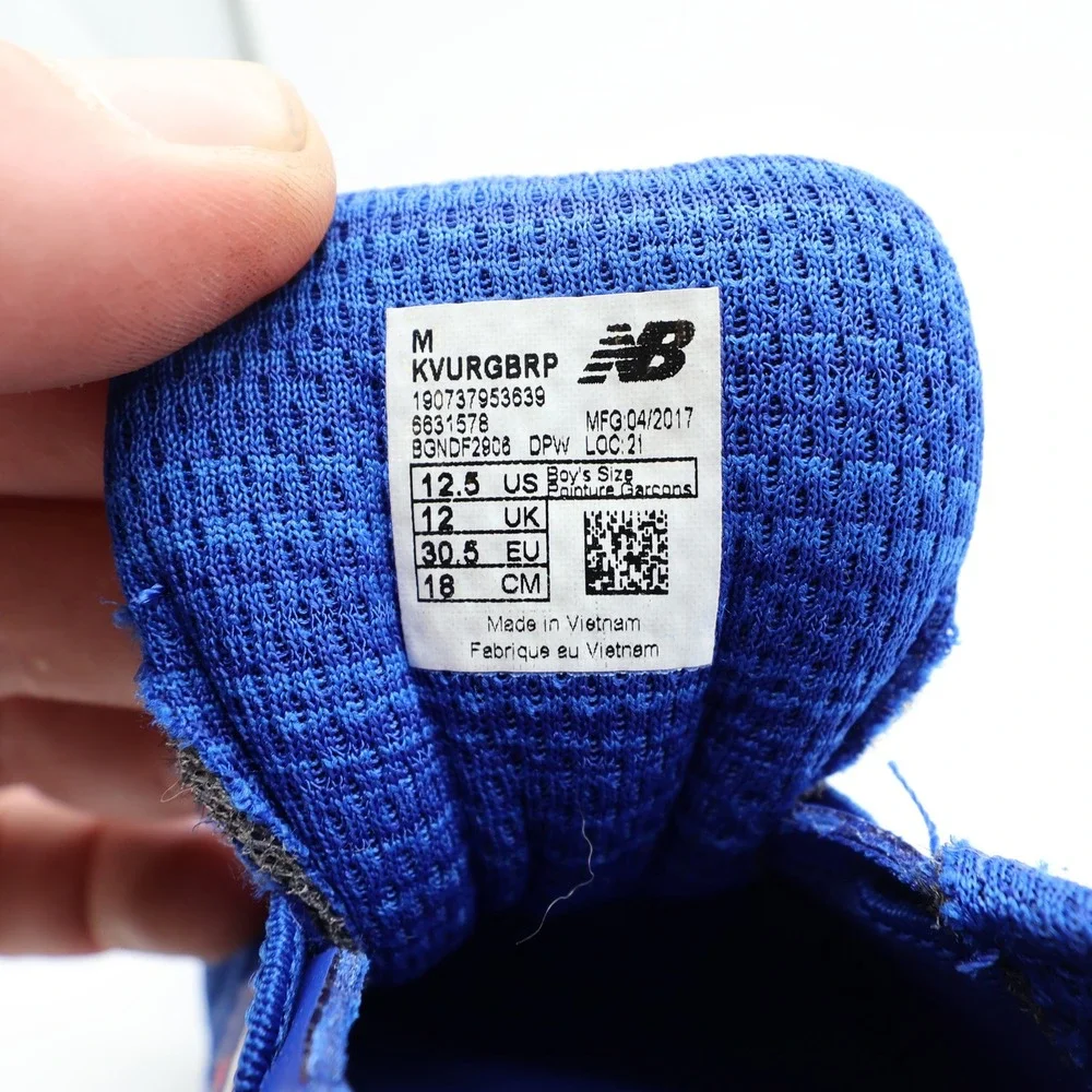 New Balance FuelCore Urge Boys 12.5 Blue Mesh Athletic Running Sneakers KVURGBRP